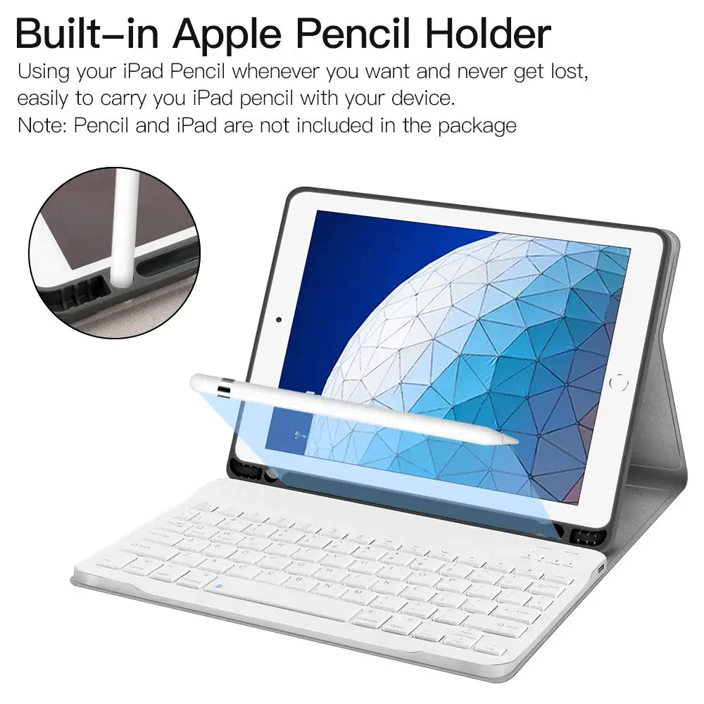 Чехол для нового iPad Air 3 10 5 2019 Bluetooth клавиатура с держателем стилуса подставка