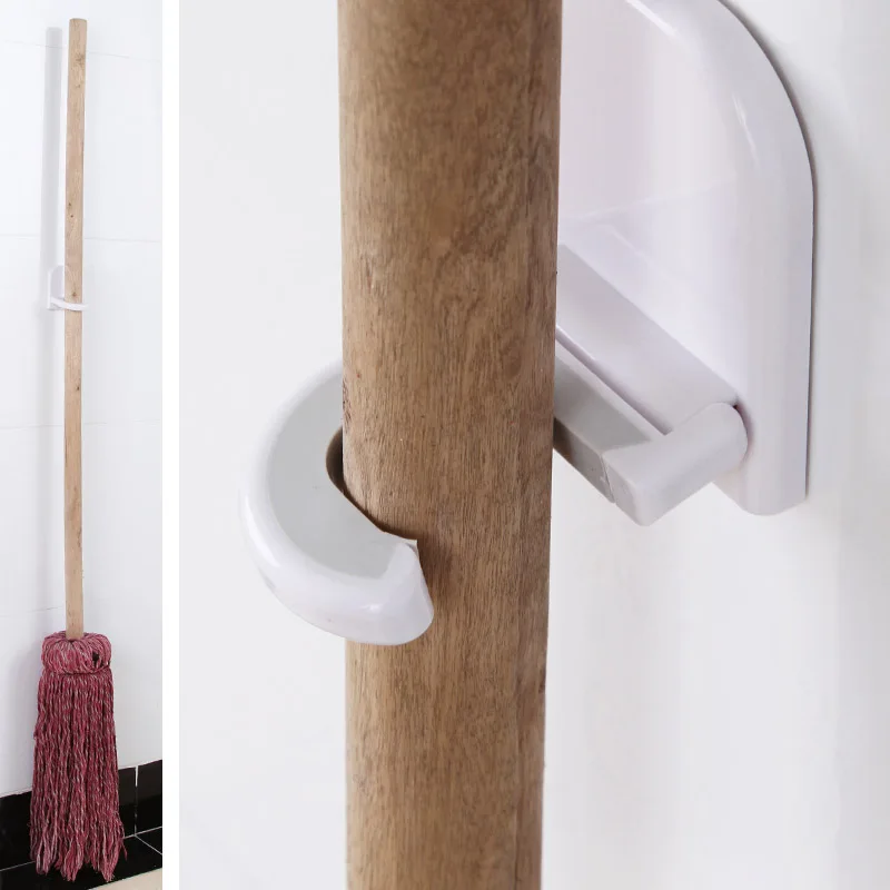 Mop Broom Hooks Seamless Creative Door Hanger Strong Broom Stick Wall
