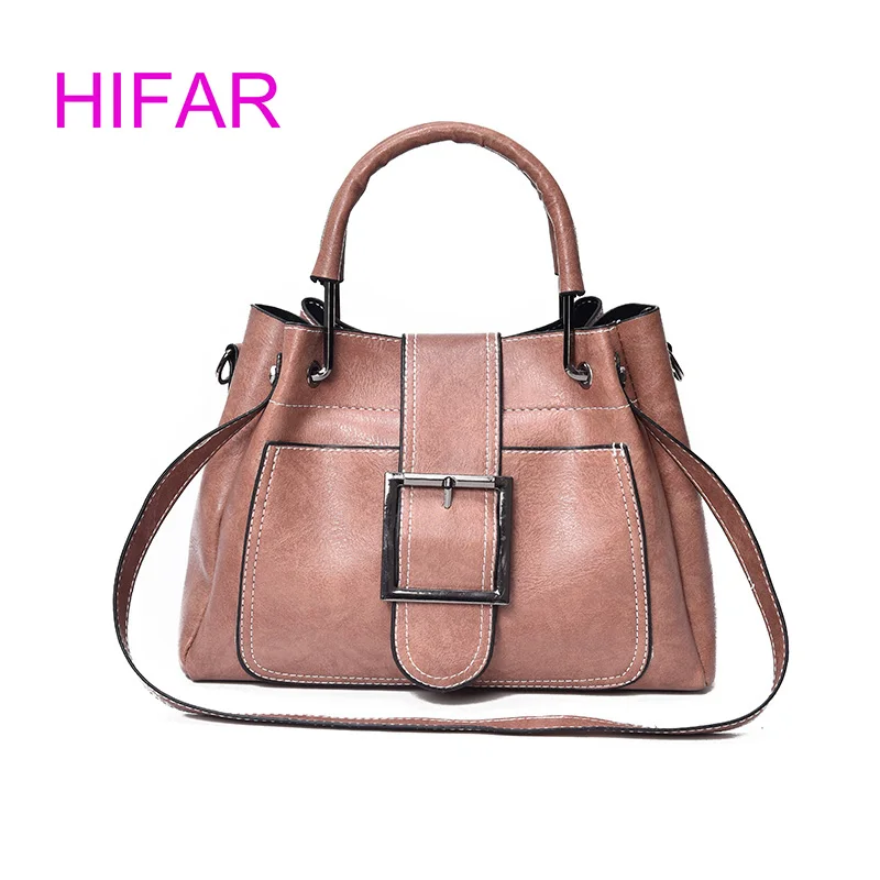 

High Quality Pu Leather Women Bag Rivet Bucket Bag Women Leather Handbags Vintage Tote Top-handles Shoulder Bags For Girl Ladies
