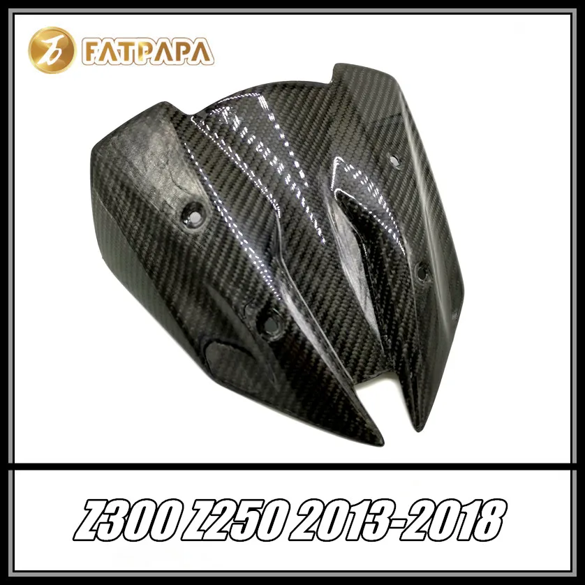 Для KAWASAKI Z300 Z250 2013- части мотоцикла обтекатель углеродного волокна лобовое стекло
