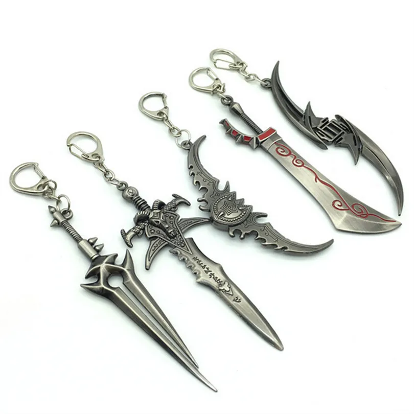 

BERTHATINA Throne Lichking Frostmourne Death knight Sword Metal Keychain Key chains