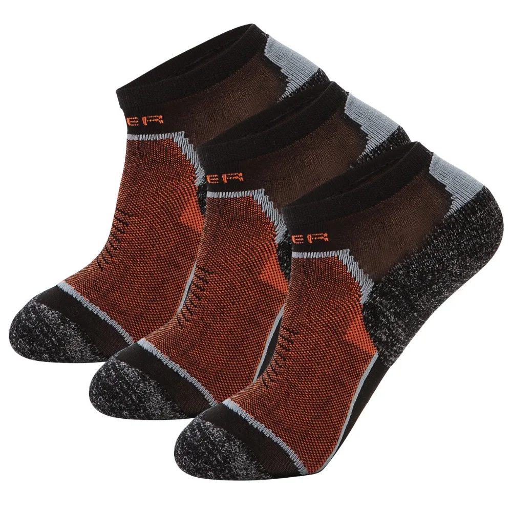 Wander Men 3 Pairs Low Cut Non slip Running Socks Comfortable