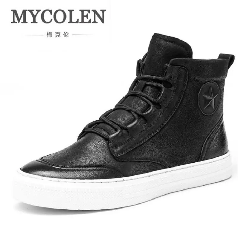 MYCOLEN/Новинка сезон осень зима мужская повседневная обувь черного цвета Мужские