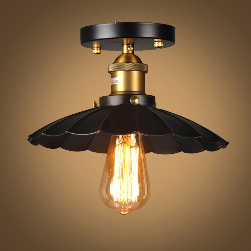 

Vintage Ceiling Lamp Base Black Loft Style Umbrella Droplight E27 Holder For Bar Kitchen Bookstore bar cafe office bedroom study