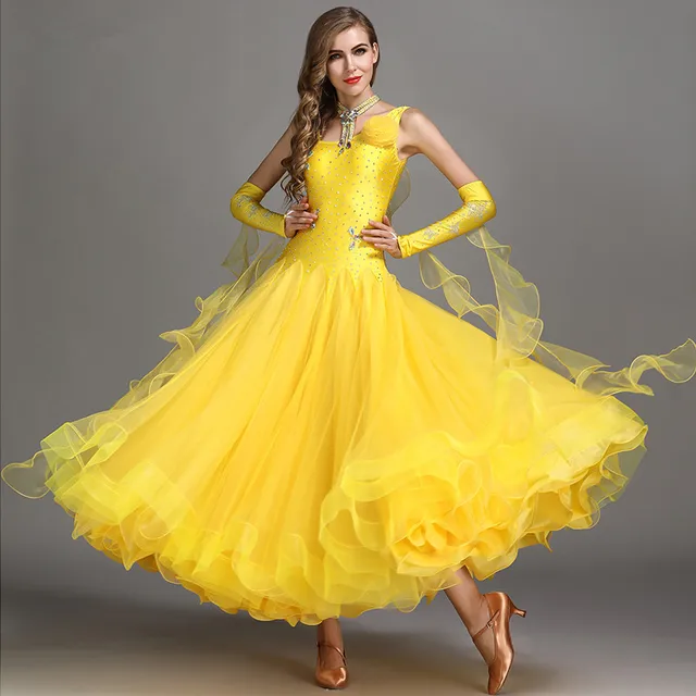 Diamond ball gown ballroom dresses latin women international standard