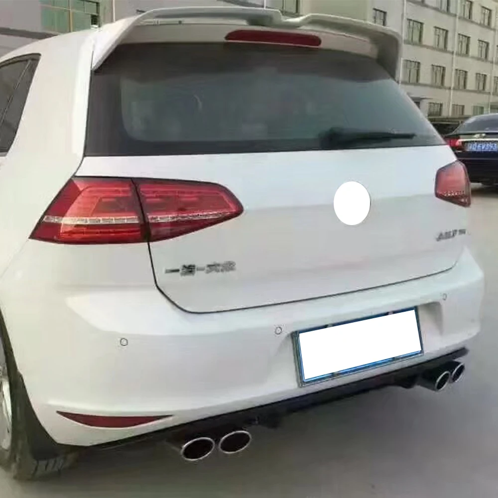 MK7 PP Диффузор заднего бампера с выхлопом для Volkswagen Golf 7 Standard & GT I R RLINE 2014