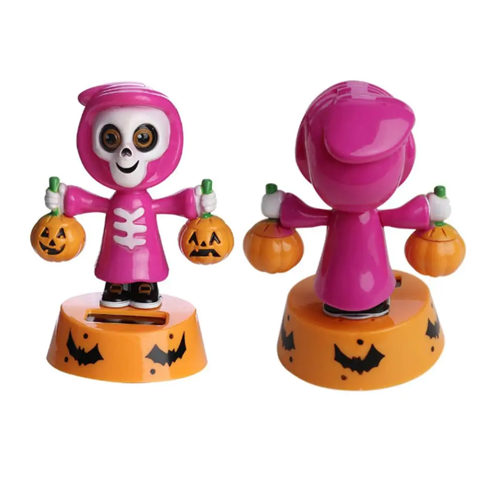 

Solar Car Ornaments Innovative Halloween Swinging Animated Pumpkin Dolls Car Decoration