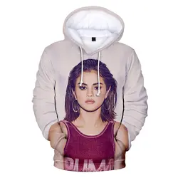 3D Selena Gomez толстовки женские Модные осенние Harajuku Selena Gomez 3D толстовки повседневные красивые пальто для девочек XXS-4XL