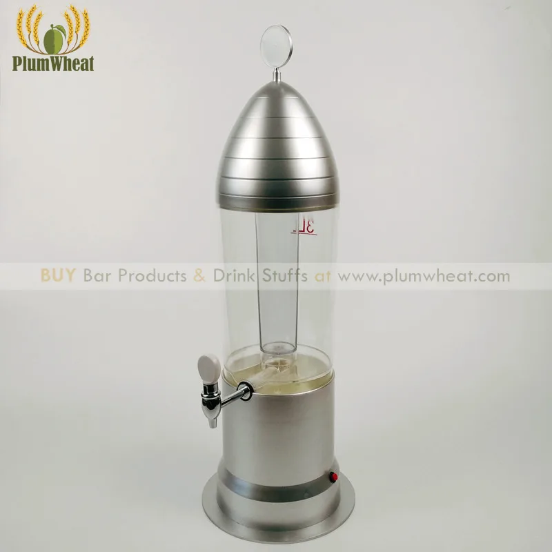 silver-3-liters-bullet-shape-beer-tower-dispenser-with-ice-tube-and-led-lights-bt14-1