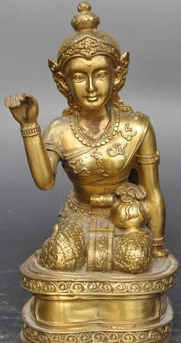 Thai BUDDHA Sitting Amulet Statue Brass Magic Luck Protection Wealth Health 