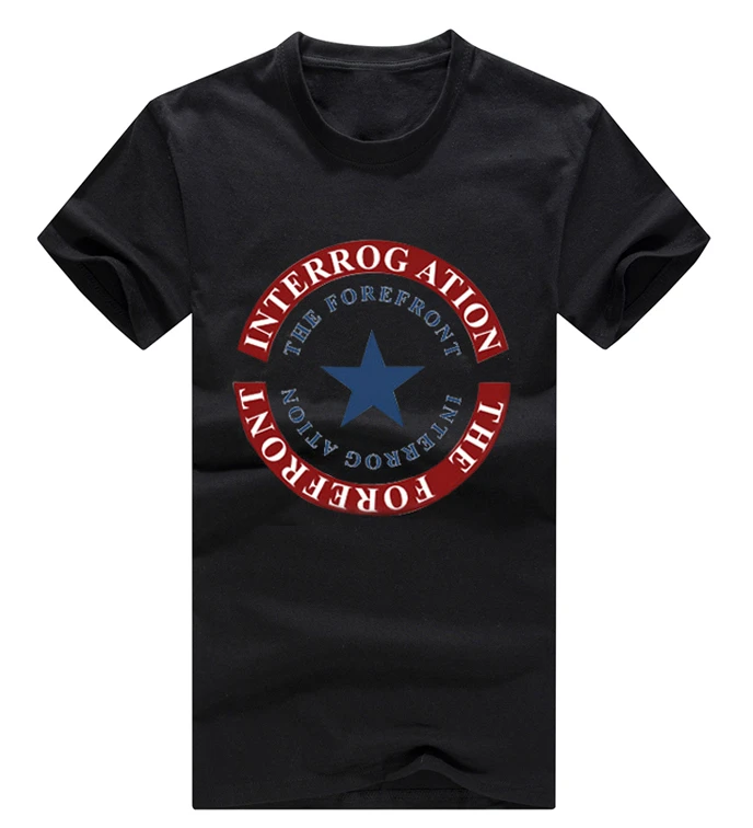 Interrog Ation авангарде футболка Для мужчин короткий рукав принт на заказ футболки 100% хлопок
