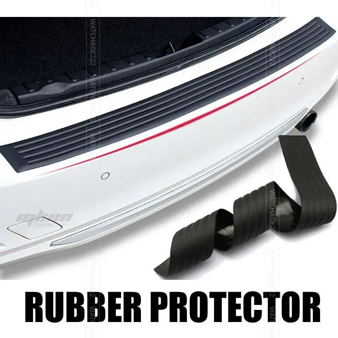 Rear Bumper Protector Cover Trunk Boot Door Sill Plate Rubber Fit For