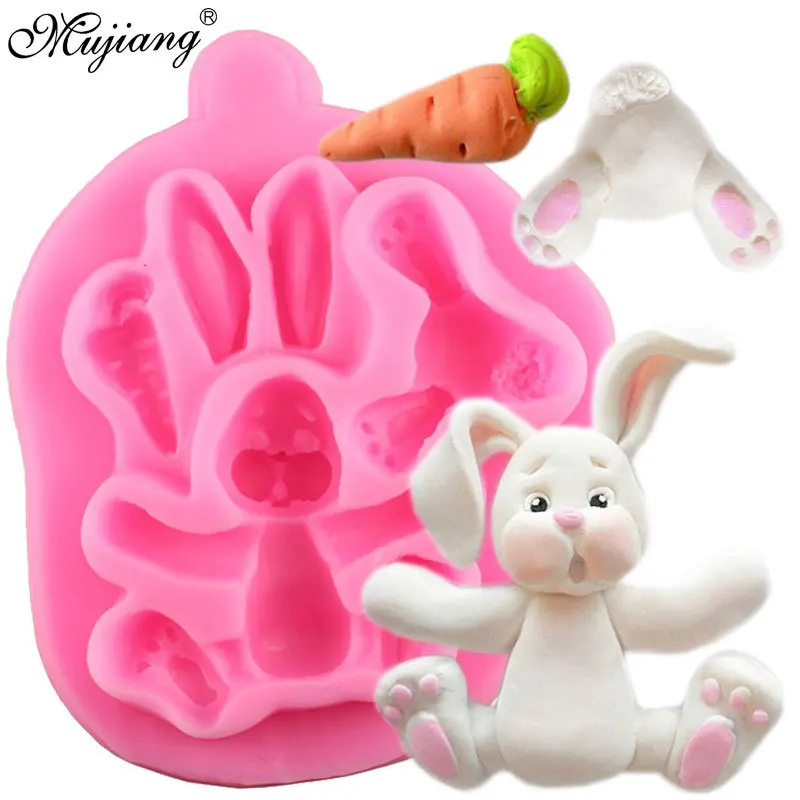 MARSHMALLOW CHICK PIECES mold Chocolate Candy bunnies rabbit cake toppers E446 