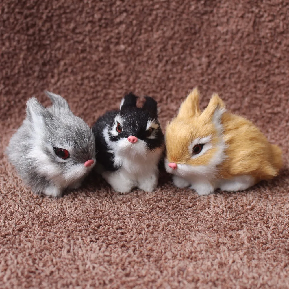 

Simulation Rabbit Animal Home Decor Child Toy Simulation Plush Rabbit Easter Bunny Teaching Props