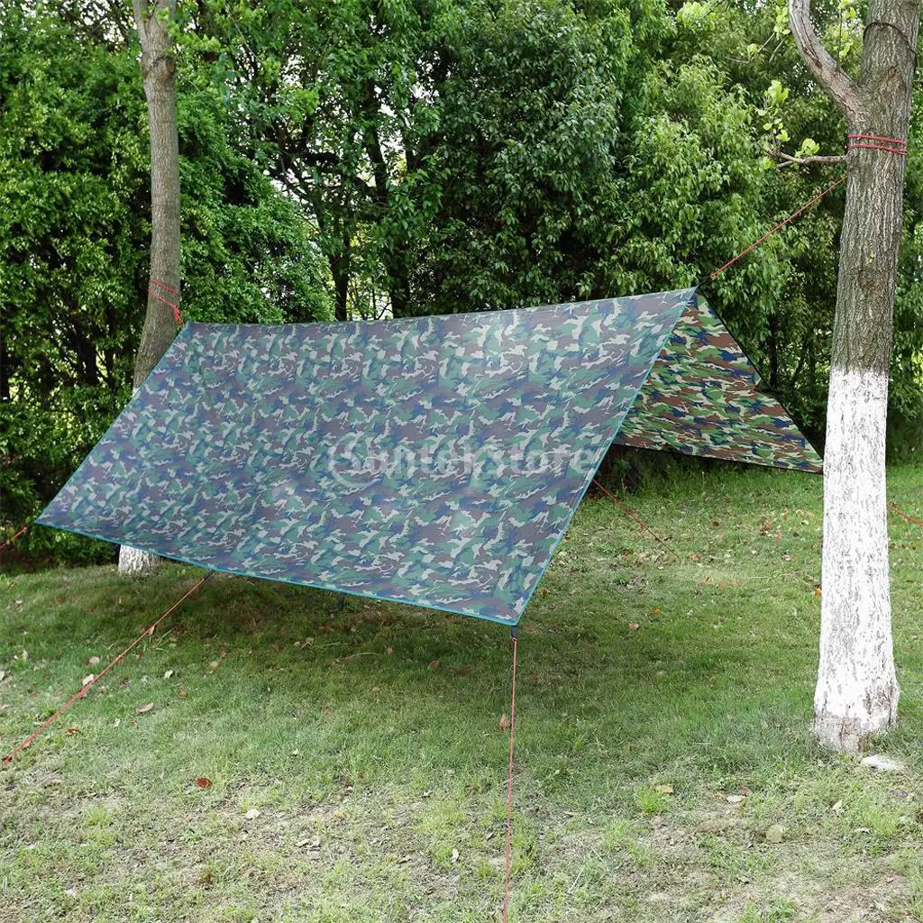 

Ultralight Sun Shelter Camping Mat Beach Tent Pergola Awning Canopy 3*4m Camouflage Polyester Taffeta Tarp Camping Sunshelter