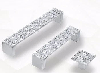 

Silver Dresser Pulls handles Knobs Drawer Handles / Mosaic Cabinet pulls Handle Knob Kitchen Cupboard Handle Hardware