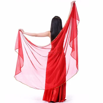 

250*120cm Belly Dance Hip Scarf Accessories For Belly Dancing 12colors Fan Veil For Belly Dancing