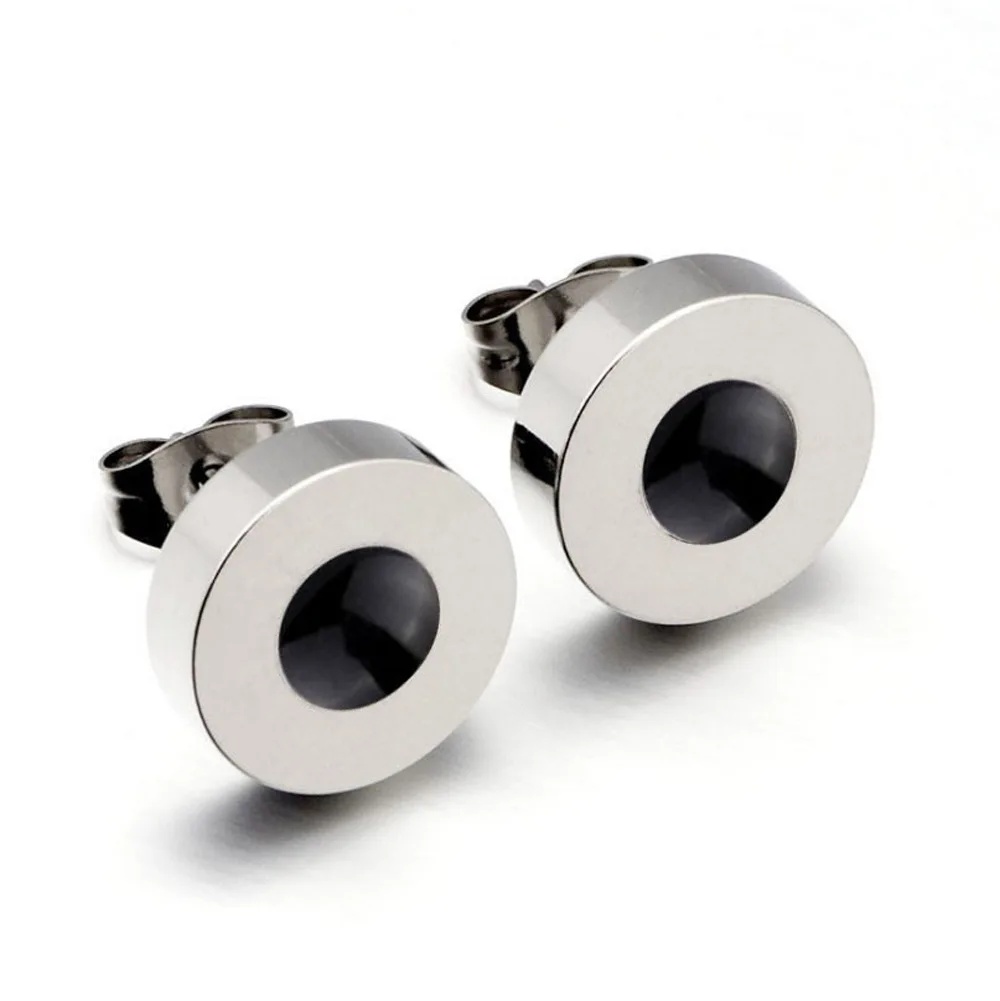 Stainless Steel Round Earrings Titanium Earrings Earrings Neutral Men
