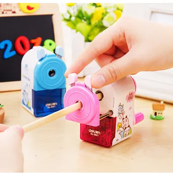 

[4Y4A] cranked pencil sharpener Deli 0641 pencil sharpener machine Korean cute student stationery Free Shipping