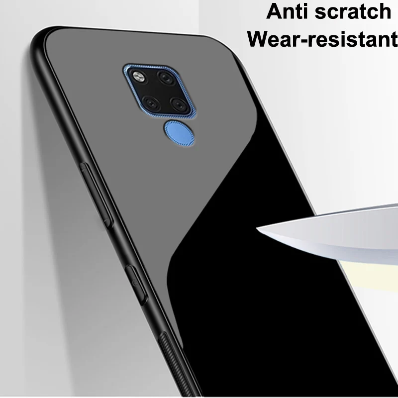 Чехол 6 53 дюйма для Huawei Mate 20 однотонный чехол из закаленного стекла телефона Mate20
