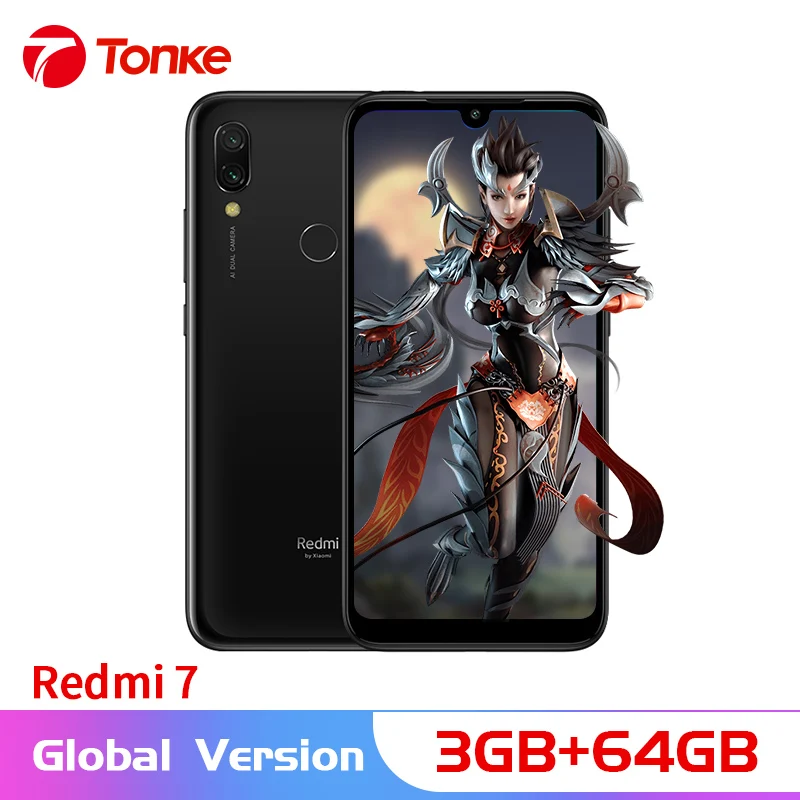 

Global Version Xiaomi Cellphone Redmi 7 3GB RAM 64GB ROM Snapdragon 632 Octa Core 626" 19.9 Screen 12MP Dual Camera 4000mAh