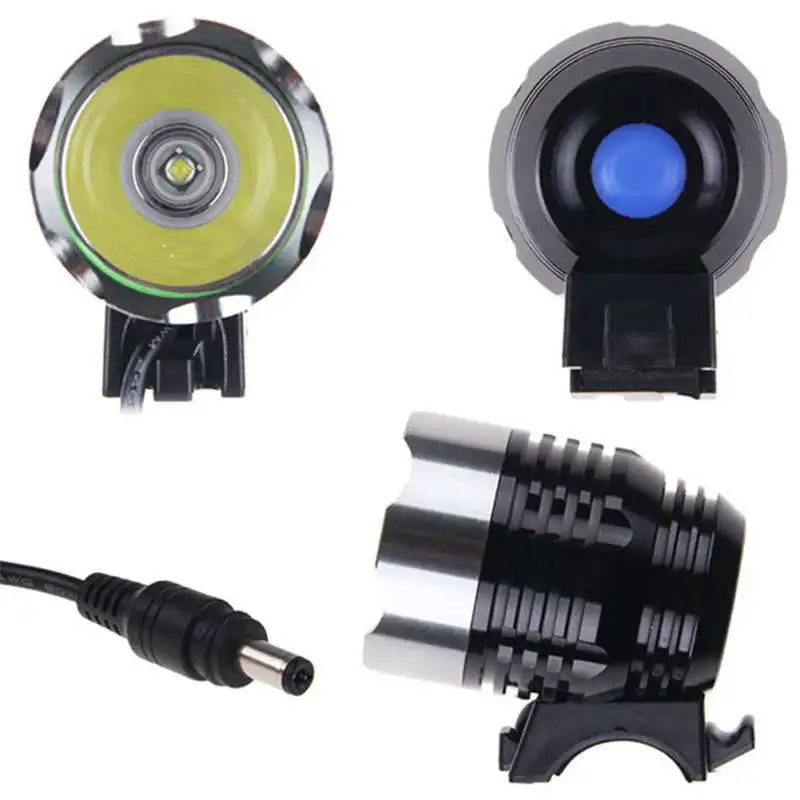 Portable USB Rechargeable Mountain Bike Bicycle Front Head Safety 3 LED Light GA