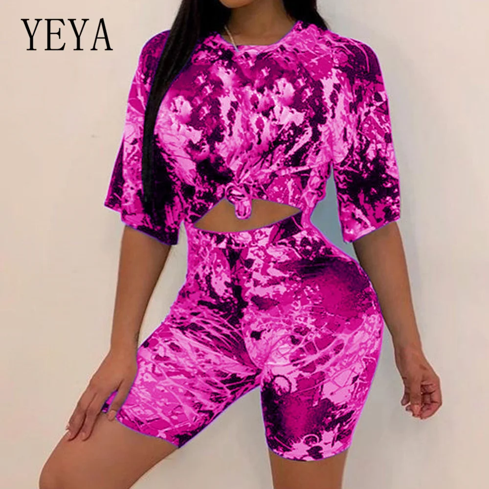 YEYA Two Pieces Sets O-neck Top+skinny Pants Elegant Vintage Print Hollow Out Jumpsuits Women Summer Retro Romper Overalls YEYA Two Pieces Sets O-neck Top+skinny Pants Elegant Vintage Print Hollow Out Jumpsuits Women Summer Retro Romper Overalls