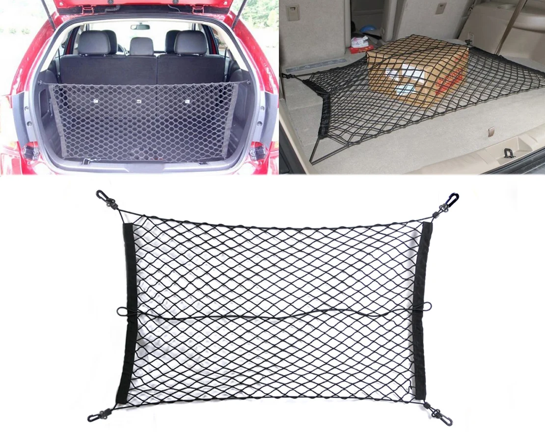 

DWCX Elastic Nylon Car Rear Cargo Trunk Storage Organizer Net for 4600mm<length<5000mm for Audi Q5 Jeep Grand Cherokee VW