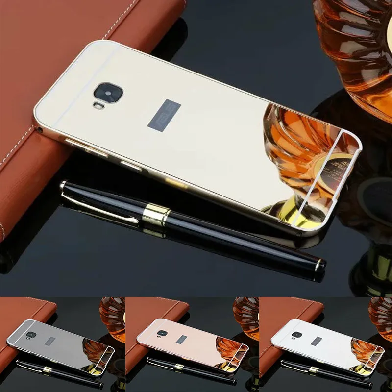 

Luxury Aluminum Frame Gold Mirror Case For Asus Zenfone 4 Selfie Pro ZD552KL Case Cover For Zenfone 4 Selfie Pro Back Cover