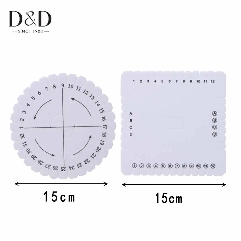 Круглая и квадратная трикотажная Kumihimo диск плетеная веревка узел ткацкая пластина ювелирный дизайн доска 2 размера - Цвет: Large