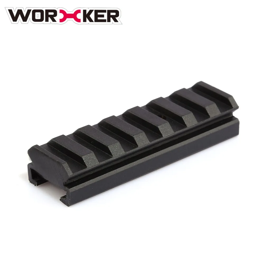 

Worker 7CM Nylon Grooved Top Rail Mount Kit for Nerf Toy Gun Accessories with Track - Black