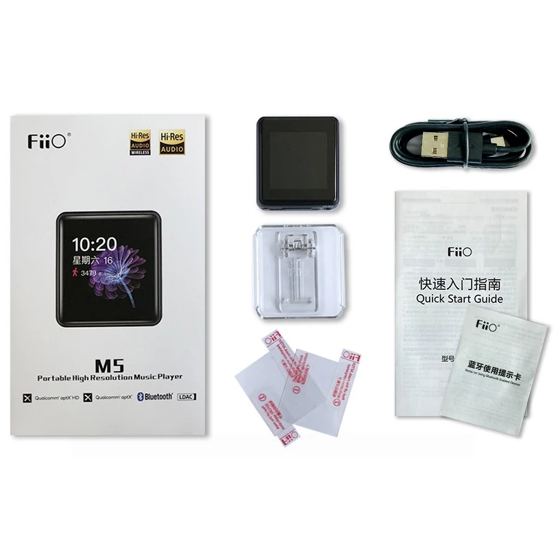 Музыкальный плеер FiiO M5 AK4377 32 бит/384 кГц DAC Hi Res Bluetooth сенсорный экран MP3 с поддержкой