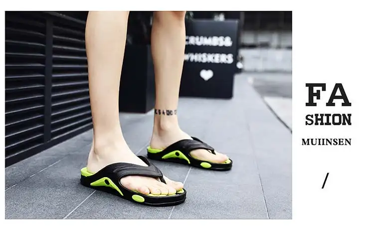 Summer Men Flip Flops Male Mixed Color Slippers Men Casual PVC EVA Shoes Summer Fashion Flats Comfortable Sandals Size 40~45