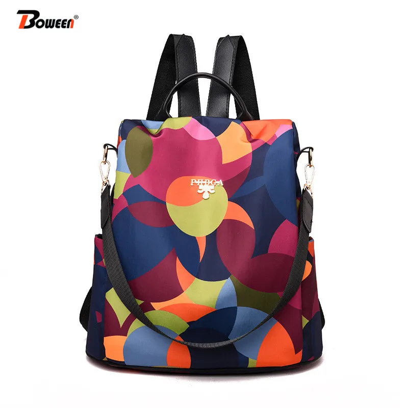 

Fashion Anti Theft Women Backpack 2019 New Black Oxford Back Pack for Girl Teenage Youth BackBag multicolor Bagpack Mochila