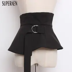 SuperAen 2019 весна новые дикие Модные украшения стиль Модные матерчатые пояса новый для женщин широкий ремни широкие пояса Высокая талия ремень