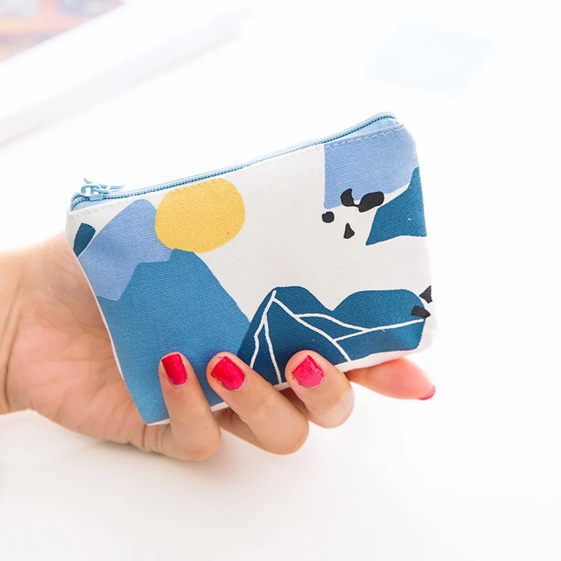 

Fashion Cute Landscape Canvas Coin Purse Women Mini Change Purse Key Card Bag Children Kids Wallet Porte Monnaie K015