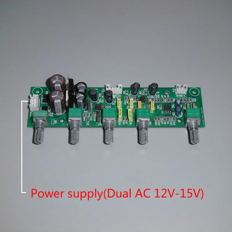 NE5532 сабвуферный предусилитель 2,1 предусилитель тональная плата высоких частот ультра низкая частота независимая Регулировка двойной AC12V