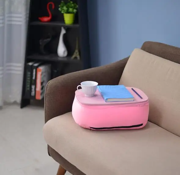 36*26*15 см многоцелевой небольшой ноутбук стол портативный мягкая подушка поднос стол - Цвет: Розовый
