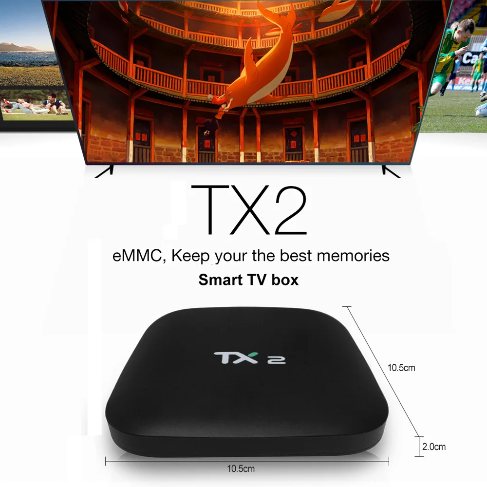 TX2 Wifi Android tv Box Android 6,0 RK3229 четырехъядерный UHD 4K Мини ПК 2 Гб 16 Гб HD медиаплеер смарт-бокс Android