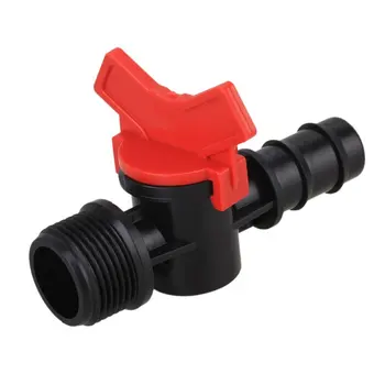 

Plastic Irrigation Greenhouse Humidifier Garden Plaw Barb Ball Valve Control Switch For 3/4 PE Pipe 20mm Hose Connector