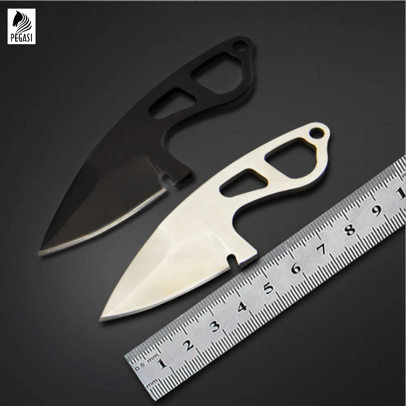 

Outdoor EDC tool Mini small straight knife self-defense Mountaineering buckle knife Yangjiang survival camping sharp knife