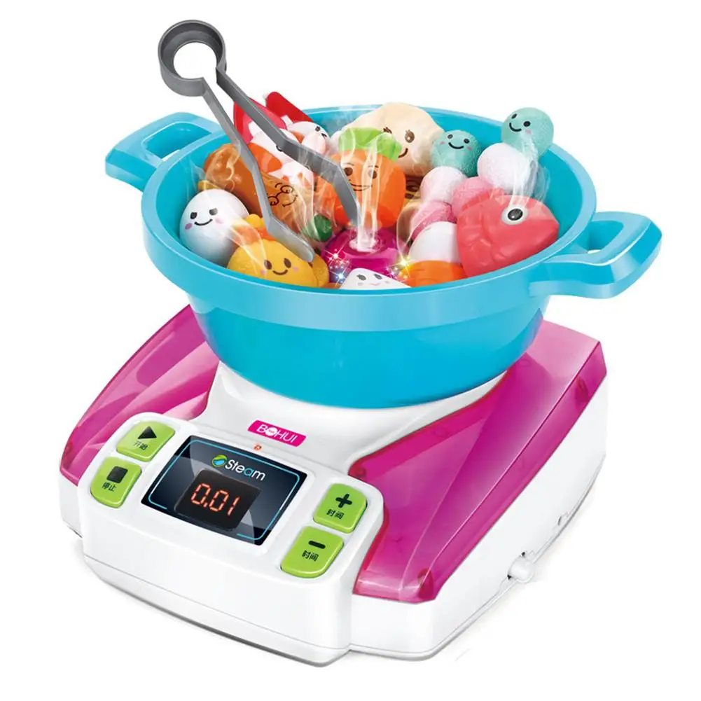 

LeadingStar Children Kitchen Creative Steam Hotpot Toy Steam Oven Bowls and Chopsticks Pretend Playset zk25
