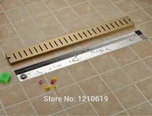 Недавно ti-gold пластина ванная комната трапных drainer gound 90*10 см прямоугольник моды душ drainer