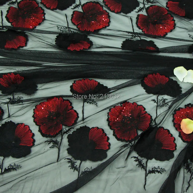 POp73-16 hilo textil puntilla bordado tela bordado ordenador algodón tela fina flor parche materiales hilo - 1