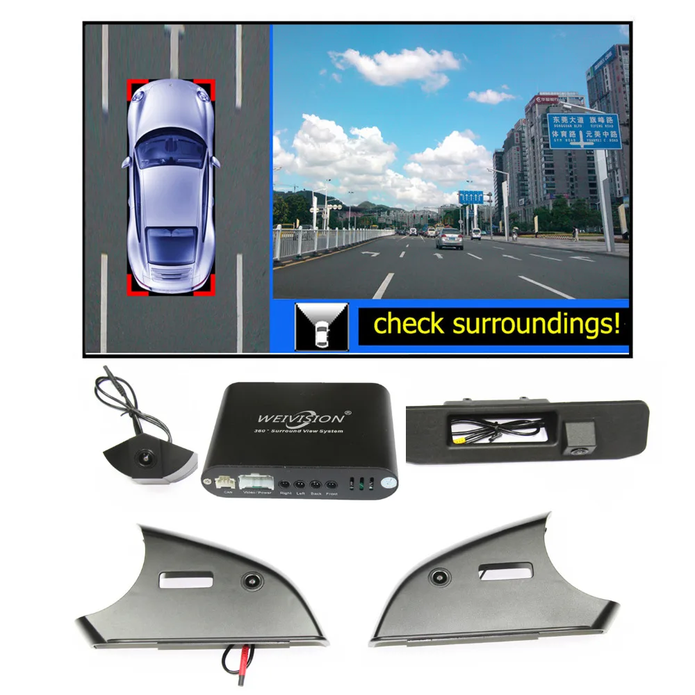

1080P 360 bird View Car DVR Record Monitor System, All round rear View Camera for BMW X1 X3 X4 X5, gift 16GB usb USB disc