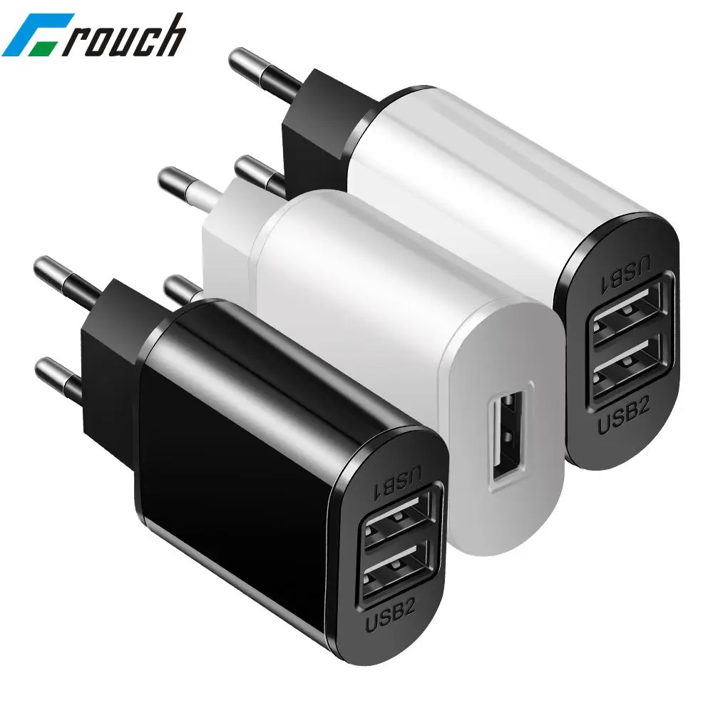 Crouch Dual USB Charger 2 In1 5V 2A AC EU Wall Power Adapter Charging 