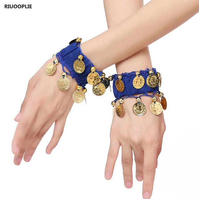 DANDY0058 2PCS Belly Dance Bracelet Indian Dress Accessories Chiffon