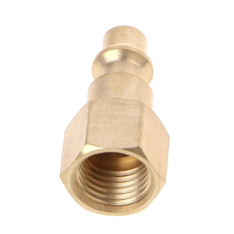 Solid Brass 1/4" NPT Quick Connector Air Hose Fittings Air Compressor Coupler Plug