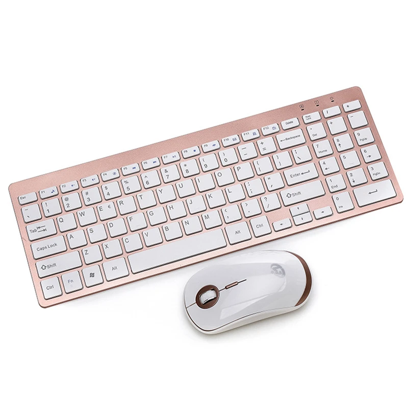 2 4G Беспроводная клавиатура мышь комбинированная Бесшумная игровая для Macbook Lenovo