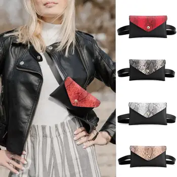 

Mnycxen Waist Bags Solid Color Rivet Shoulder Flap Fanny Belt Packs Women PU Leather Crossbody Casual Messenger Chest Bags A30